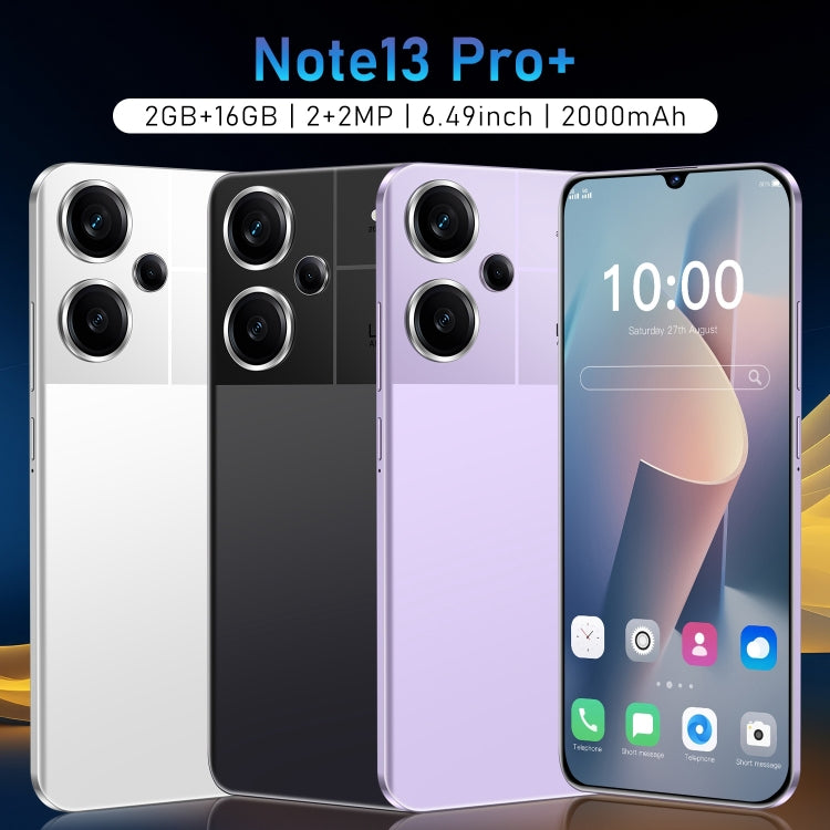 Note13 Pro+ / RF7, 2GB+16GB, 6.49 inch Face Identification Android 5.0 MTK6582 Quad Core, Network: 3G, Dual SIM(Black)