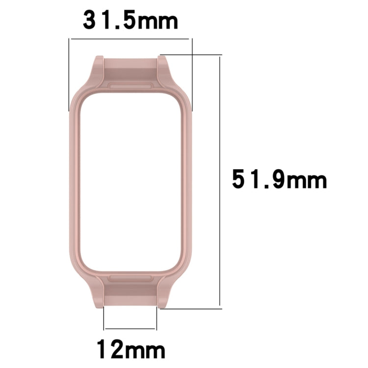 For Samsung Galaxy Fit 3 12mm Half Coverage Hollowed PC Watch Protective Case(Black)