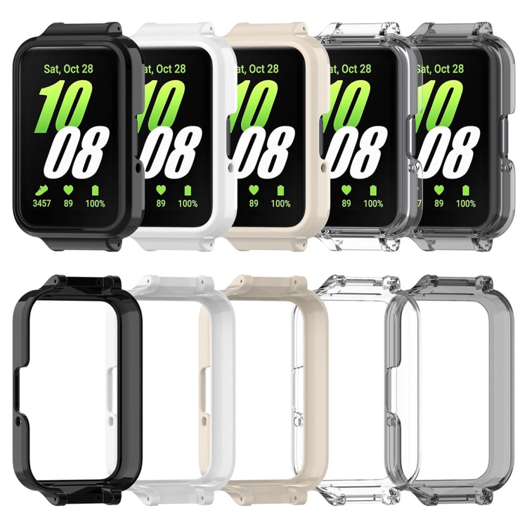 For Samsung Galaxy Fit 3 12mm Half Coverage Hollowed PC Watch Protective Case(Black)