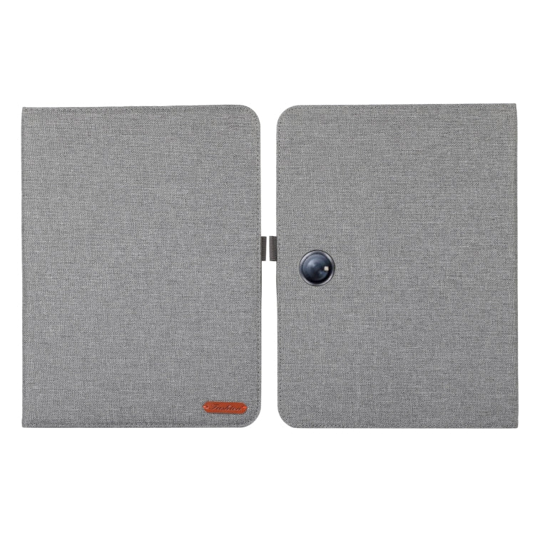For OPPO Pad Neo 11.4 Fabric Leather Tablet Case(Grey)