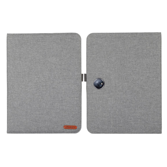 For OPPO Pad Neo 11.4 Fabric Leather Tablet Case(Grey)