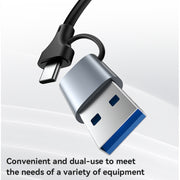 Yesido HB26 2 in 1 USB+USB-C/Type-C to Ethernet Adapter(Grey)