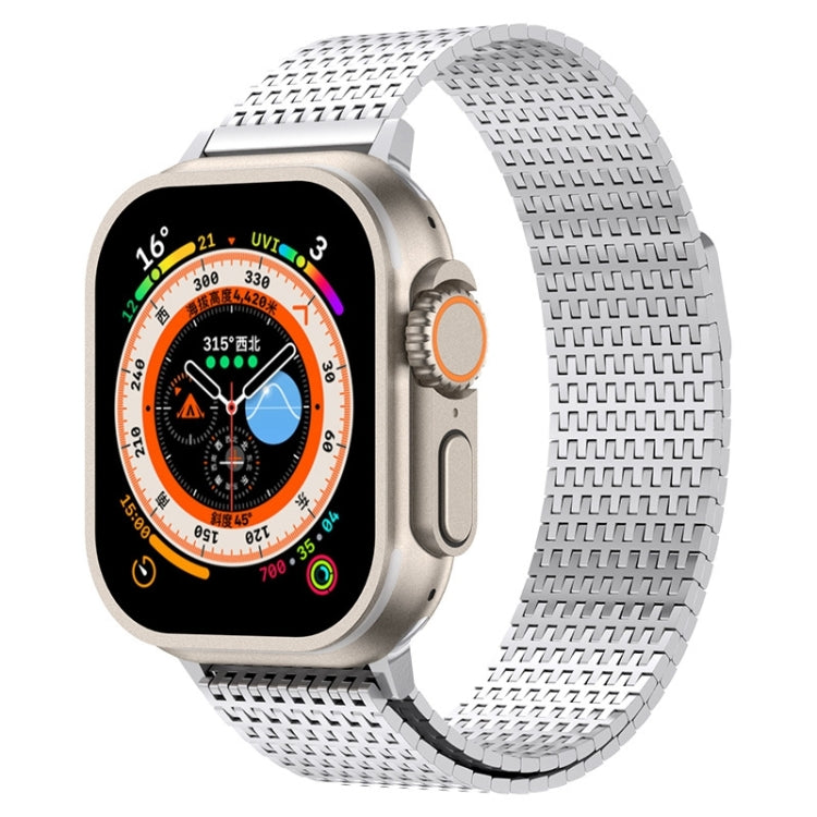 For Apple Watch Series 2 38mm Milanese Loop Magnetic Clasp Stainless Steel Watch Band(Silver)
