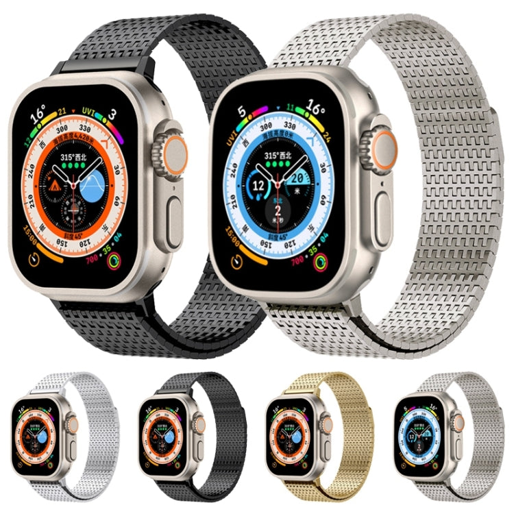 For Apple Watch Series 7 41mm Milanese Loop Magnetic Clasp Stainless Steel Watch Band(Silver)