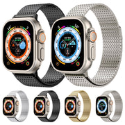 For Apple Watch Ultra 49mm Milanese Loop Magnetic Clasp Stainless Steel Watch Band(Gold)