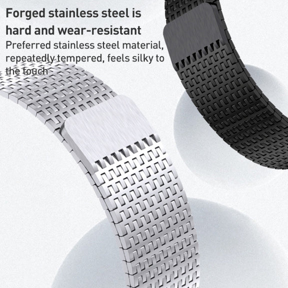 For Apple Watch 38mm Milanese Loop Magnetic Clasp Stainless Steel Watch Band(Titanium Gold)