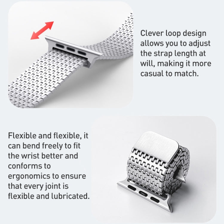 For Apple Watch Series 2 42mm Milanese Loop Magnetic Clasp Stainless Steel Watch Band(Silver)
