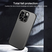 For iPhone 13 Pro R-JUST RJ-61 Electroplating Frosted TPU + PC Phone Case with Holder(Grey)