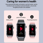 TK79 1.47 inch IP68 Water-resistant Smart Watch, Support ECG / Blood Glucose / Blood Oxygen Monitoring / Uric Acid(Pink)