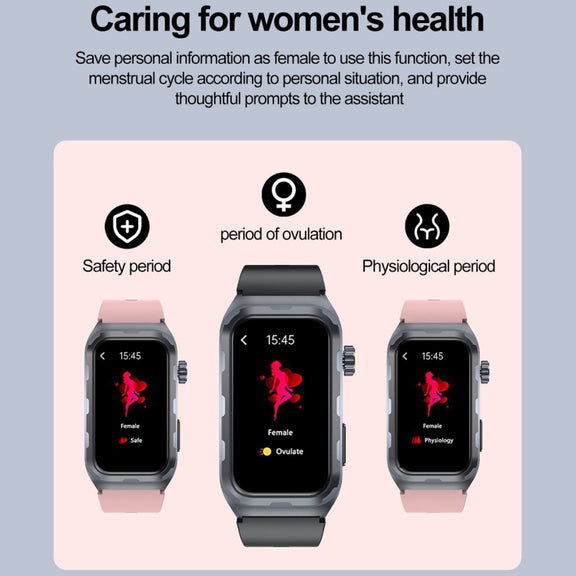 TK79 1.47 inch IP68 Water-resistant Smart Watch, Support ECG / Blood Glucose / Blood Oxygen Monitoring / Uric Acid(Pink)
