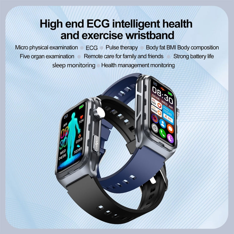 TK79 1.47 inch IP68 Water-resistant Smart Watch, Support ECG / Blood Glucose / Blood Oxygen Monitoring / Uric Acid(Pink)