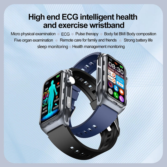 TK79 1.47 inch IP68 Water-resistant Smart Watch, Support ECG / Blood Glucose / Blood Oxygen Monitoring / Uric Acid(Pink)