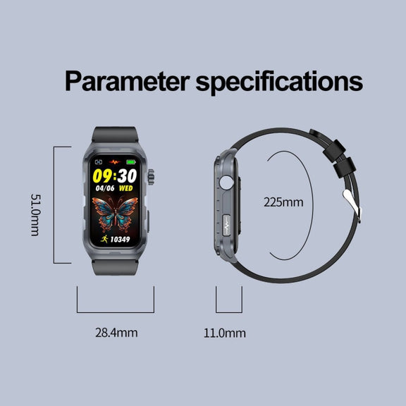 TK79 1.47 inch IP68 Water-resistant Smart Watch, Support ECG / Blood Glucose / Blood Oxygen Monitoring / Uric Acid(Pink)