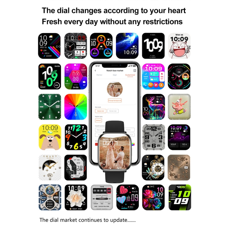 HD12 1.75 inch IP68 Water-resistant Smart Watch, Support Blood Oxygen Monitoring(Purple)