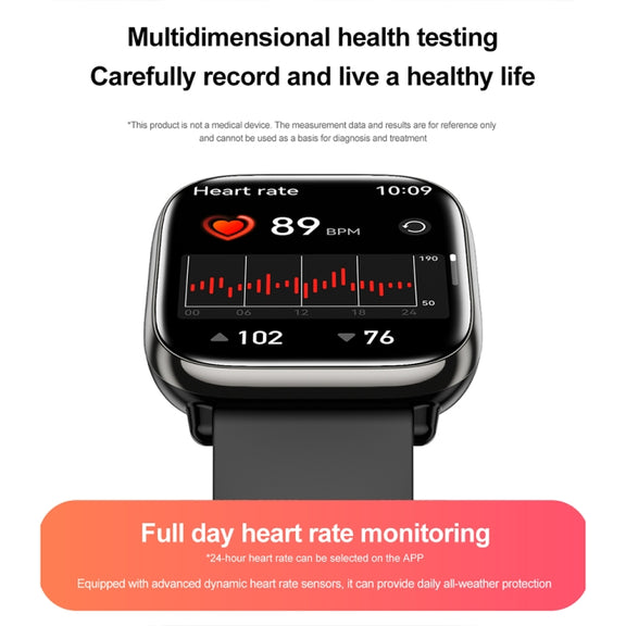 HD12 1.75 inch IP68 Water-resistant Smart Watch, Support Blood Oxygen Monitoring(Purple)