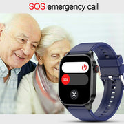 T98 2.04 inch IP68 Water-resistant Bluetooth Call Smart Watch, Support Blood Oxygen Monitoring(Black)