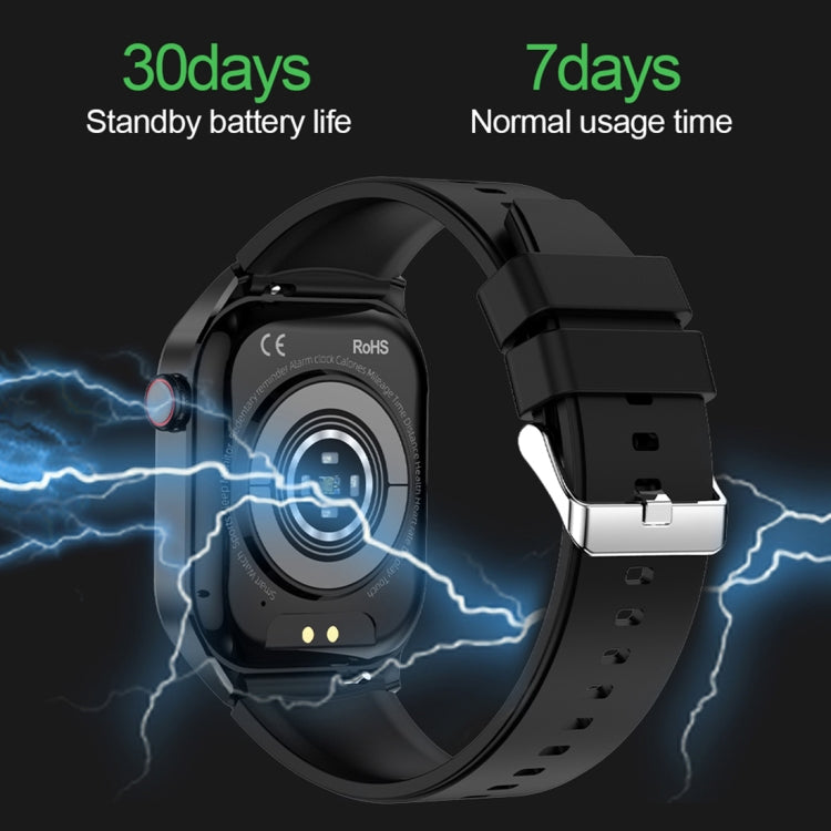 T98 2.04 inch IP68 Water-resistant Bluetooth Call Smart Watch, Support Blood Oxygen Monitoring(Black)