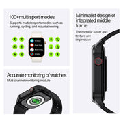 T98 2.04 inch IP68 Water-resistant Bluetooth Call Smart Watch, Support Blood Oxygen Monitoring(Black)