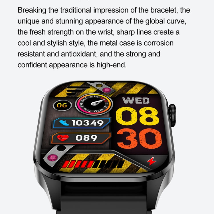 T98 2.04 inch IP68 Water-resistant Bluetooth Call Smart Watch, Support Blood Oxygen Monitoring(Beige)