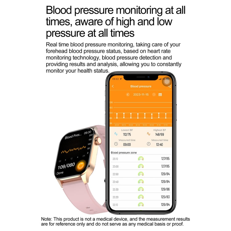 T98 2.04 inch IP68 Water-resistant Bluetooth Call Smart Watch, Support Blood Oxygen Monitoring(Black)