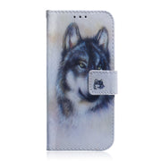 For Google Pixel 9 Pro Coloured Drawing Flip Leather Phone Case(White Wolf)