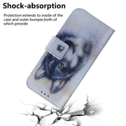For Google Pixel 9 Pro Coloured Drawing Flip Leather Phone Case(White Wolf)