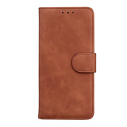 For Google Pixel 9 Pro Skin Feel Pure Color Flip Leather Phone Case(Brown)