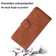 For Google Pixel 9 Pro Skin Feel Pure Color Flip Leather Phone Case(Brown)