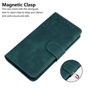 For Google Pixel 9 Skin Feel Pure Color Flip Leather Phone Case(Green)