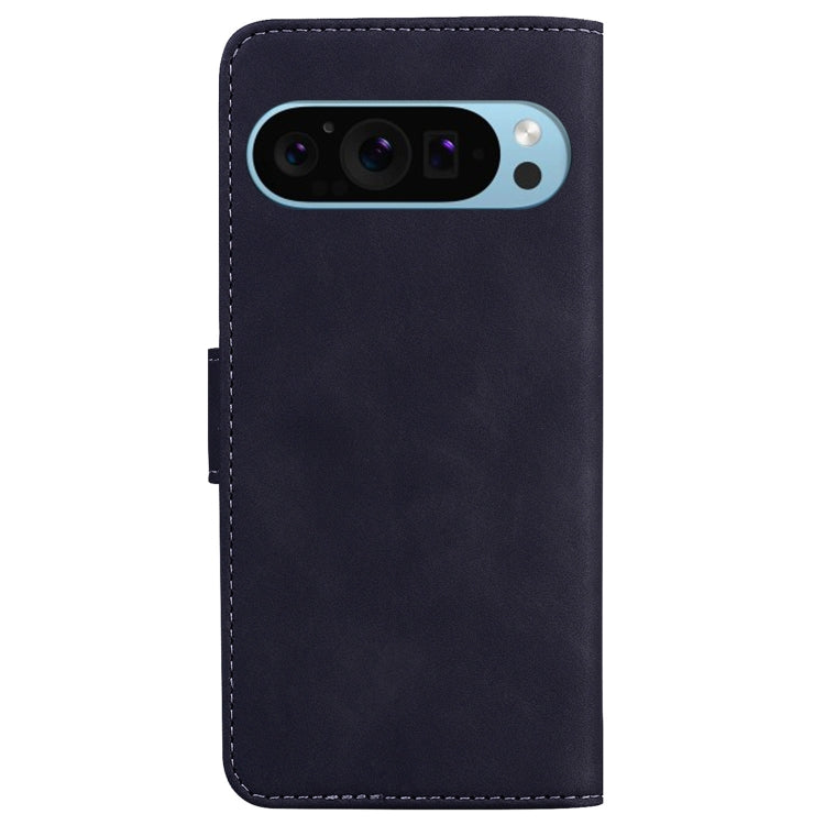 For Google Pixel 9 Skin Feel Pure Color Flip Leather Phone Case(Black)