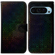 For Google Pixel 9 Pro Colorful Magnetic Buckle Leather Phone Case(Black) - Google Cases by PMC TechLife | Online Shopping South Africa | PMC TechLife | Buy Now Pay Later Mobicred