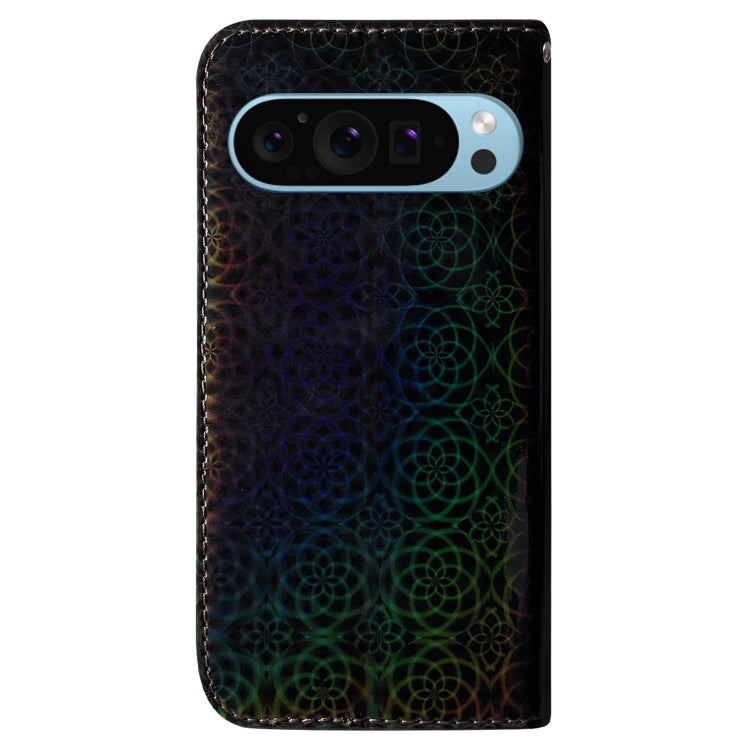 For Google Pixel 9 Pro Colorful Magnetic Buckle Leather Phone Case(Black)