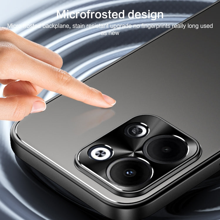For OPPO Reno9 Pro+ R-JUST RJ-61 Electroplating Frosted TPU + PC Phone Case(Silver)