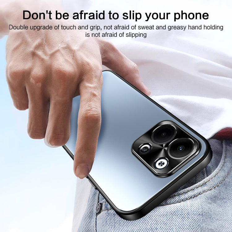 For OPPO Reno9 Pro+ R-JUST RJ-61 Electroplating Frosted TPU + PC Phone Case(Silver)