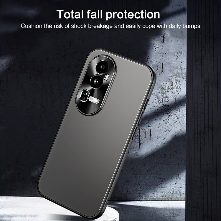 For OPPO Reno10 Pro+ Global R-JUST RJ-61 Electroplating Frosted TPU + PC Phone Case(Blue)