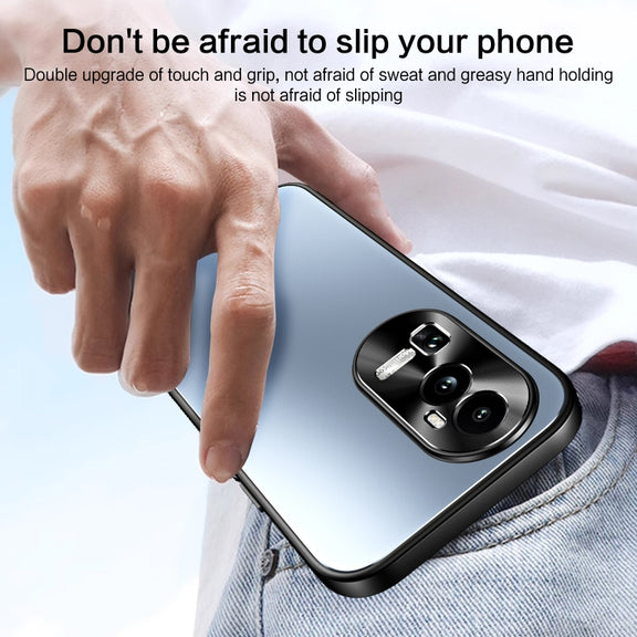 For OPPO Reno10 Pro+ Global R-JUST RJ-61 Electroplating Frosted TPU + PC Phone Case(Blue)