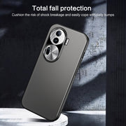 For OPPO Reno11 Global R-JUST RJ-61 Electroplating Frosted TPU + PC Phone Case(Blue)