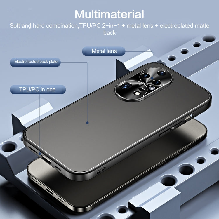 For Huawei P50 R-JUST RJ-61 Electroplating Frosted TPU + PC Phone Case(Silver)