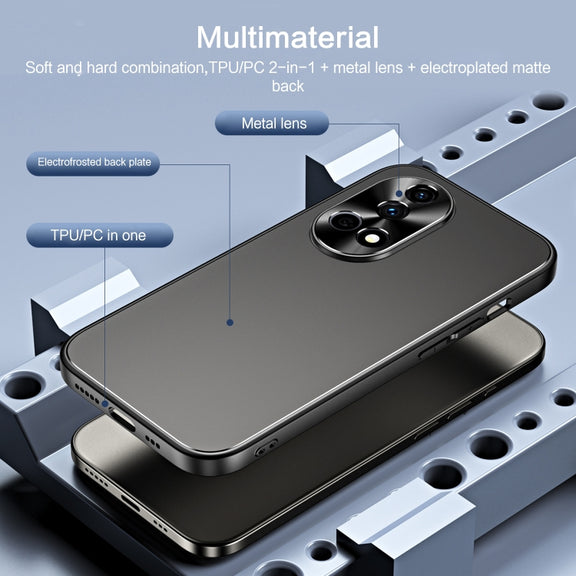For Huawei nova 12 Pro R-JUST RJ-61 Electroplating Frosted TPU + PC Phone Case with Holder(Silver)