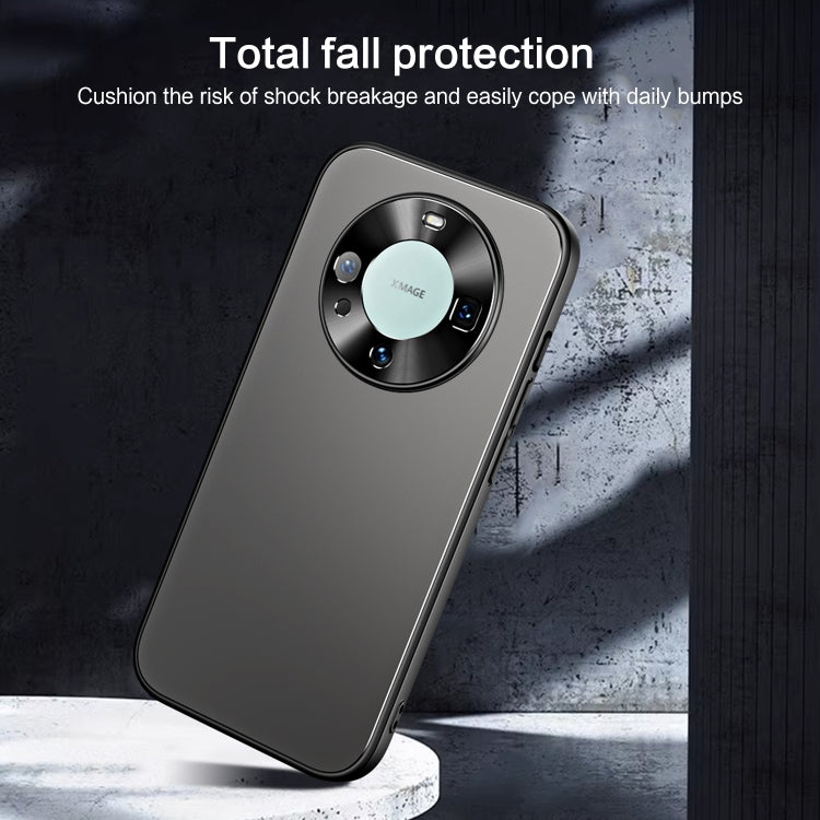 For Huawei Mate 60 R-JUST RJ-61 Electroplating Frosted TPU + PC Phone Case with Holder(Grey)