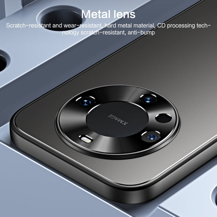 For Huawei Mate 60 Pro R-JUST RJ-61 Electroplating Frosted TPU + PC Phone Case with Holder(Grey)