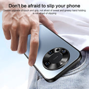 For Huawei Mate 60 Pro R-JUST RJ-61 Electroplating Frosted TPU + PC Phone Case with Holder(Grey)