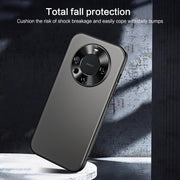 For Huawei Mate 60 Pro R-JUST RJ-61 Electroplating Frosted TPU + PC Phone Case with Holder(Blue)