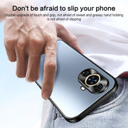 For Huawei nova 11 Pro R-JUST RJ-61 Electroplating Frosted TPU + PC Phone Case with Holder(Silver)