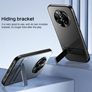For Huawei Mate 50 Pro R-JUST RJ-61 Electroplating Frosted TPU + PC Phone Case with Holder(Blue)