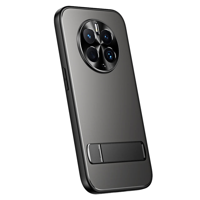 For Huawei Mate 50 R-JUST RJ-61 Electroplating Frosted TPU + PC Phone Case with Holder(Grey)