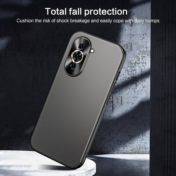For Huawei nova 10 Pro R-JUST RJ-61 Electroplating Frosted TPU + PC Phone Case with Holder(Pink)