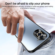 For Huawei nova 10 R-JUST RJ-61 Electroplating Frosted TPU + PC Phone Case with Holder(Grey)
