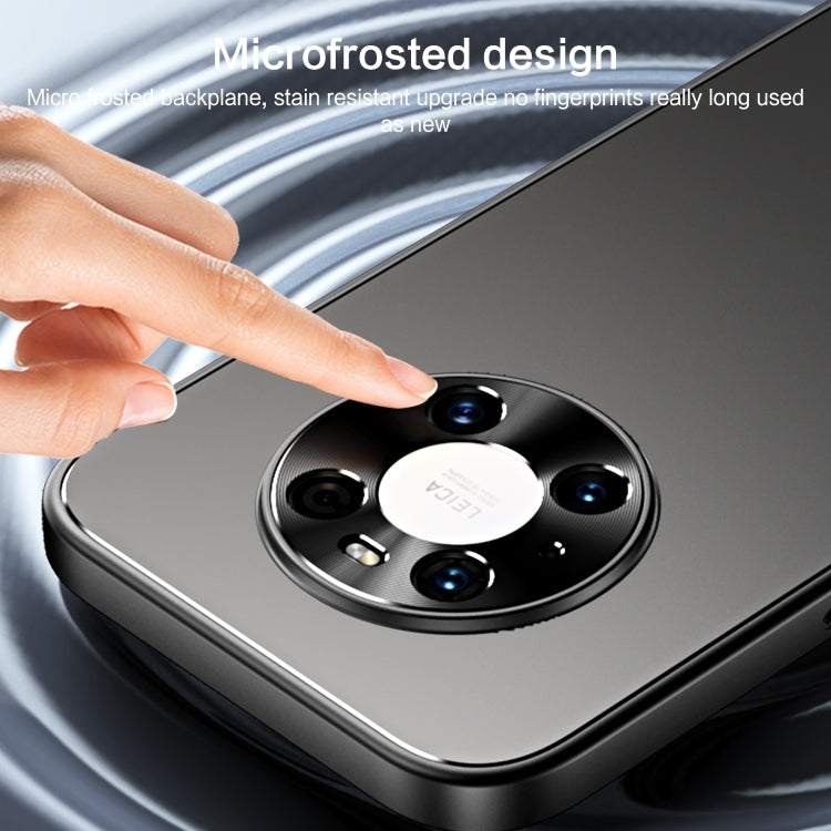 For Huawei Mate 40 Pro R-JUST RJ-61 Electroplating Frosted TPU + PC Phone Case with Holder(Grey)