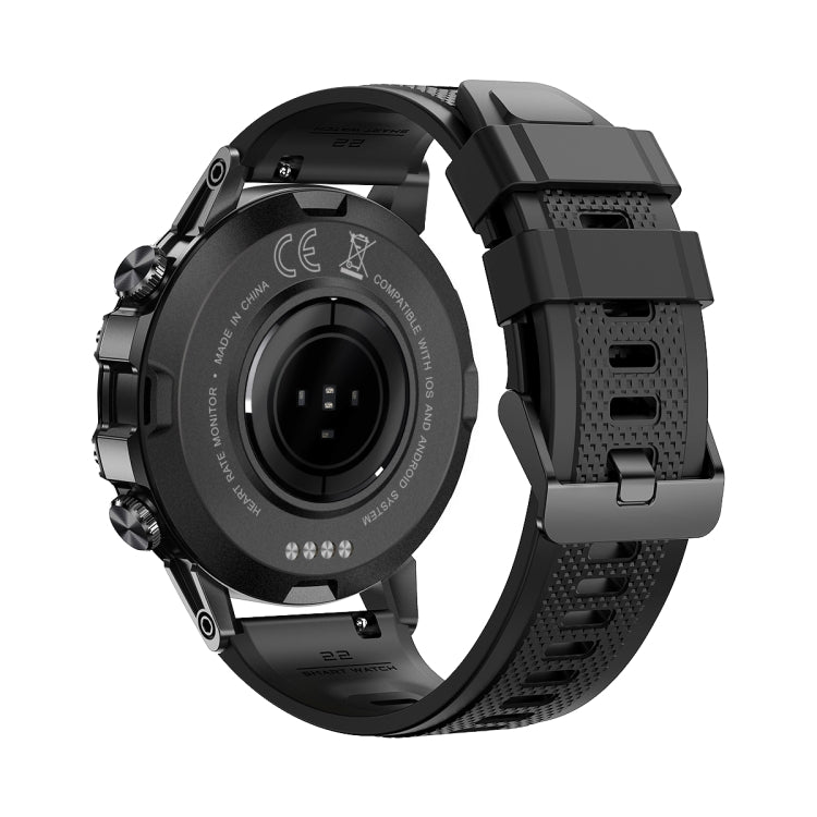 LEMFO K52 1.39 inch IPS Square Screen Smart Watch Supports Bluetooth Calls(Black)